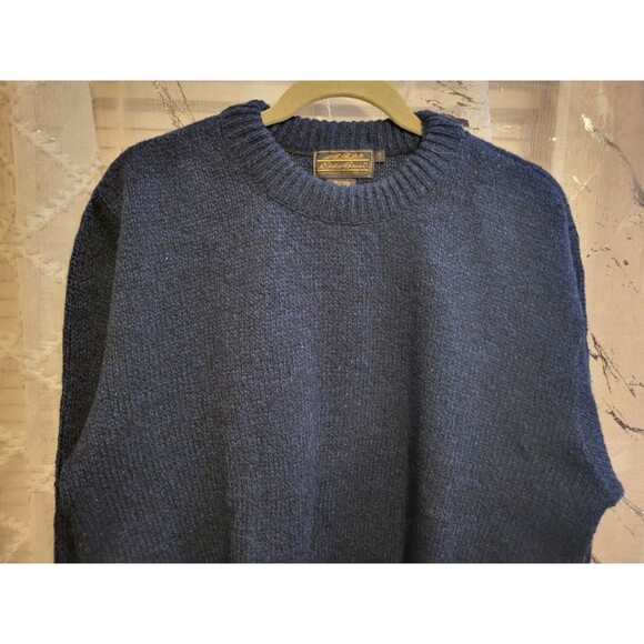 Eddie Bauer Grandpa Wool Sweater Blend Vintage USA Cosby Rustic Ski Camp Hunt L - Picture 3 of 11